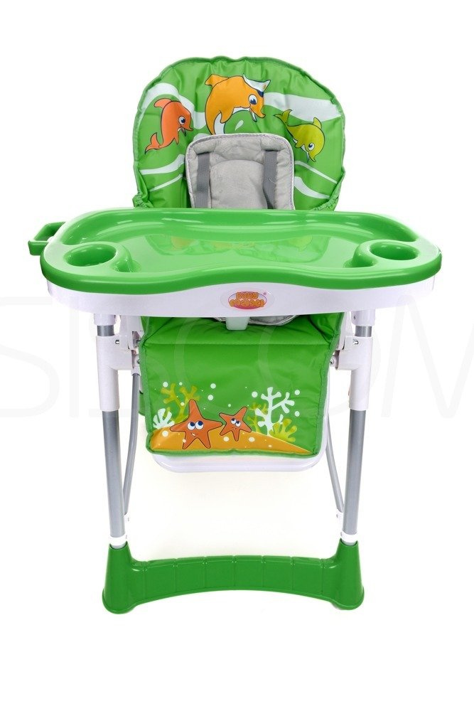 Krzesełko do karmienia Baby Maxi ROZKŁADANE- ZIELONE - obrazek 7