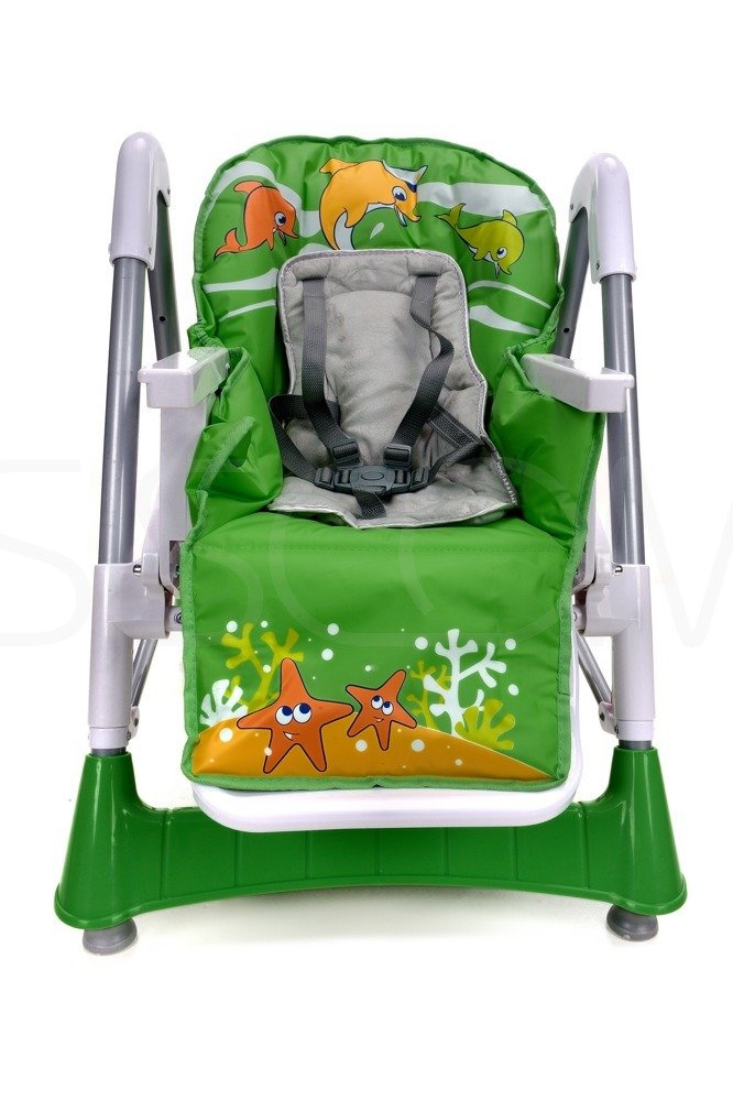 Krzesełko do karmienia Baby Maxi ROZKŁADANE- ZIELONE - obrazek 11