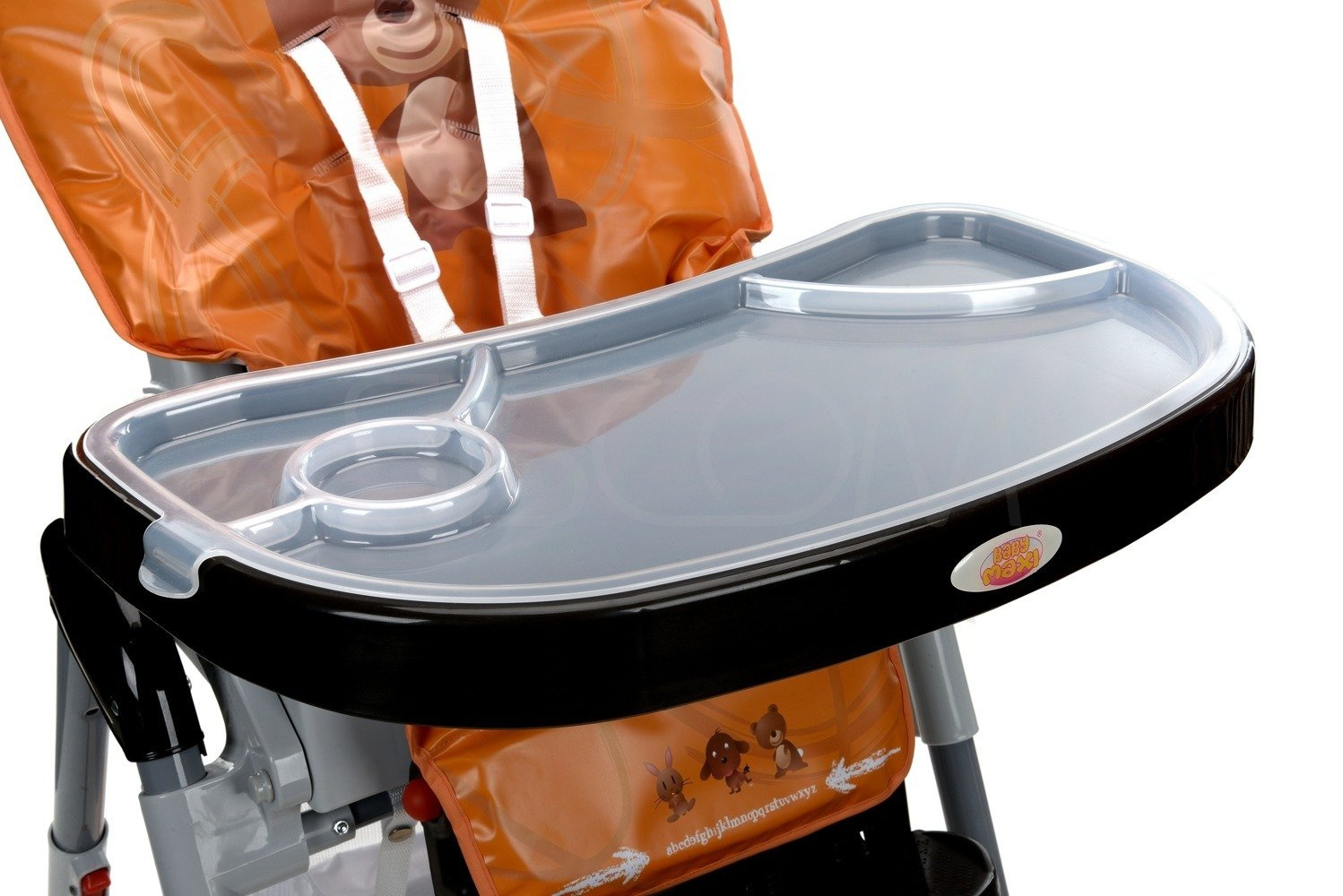 Krzesełko do karmienia Baby Maxi DUŻE- pomarańczowe - obrazek 11