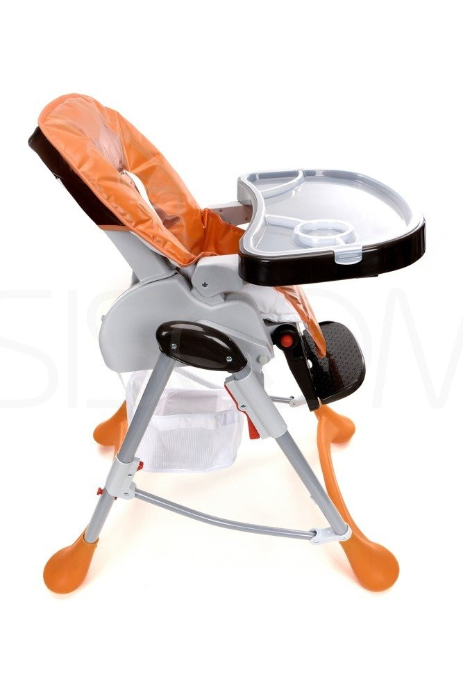 Krzesełko do karmienia Baby Maxi DUŻE- pomarańczowe - obrazek 6