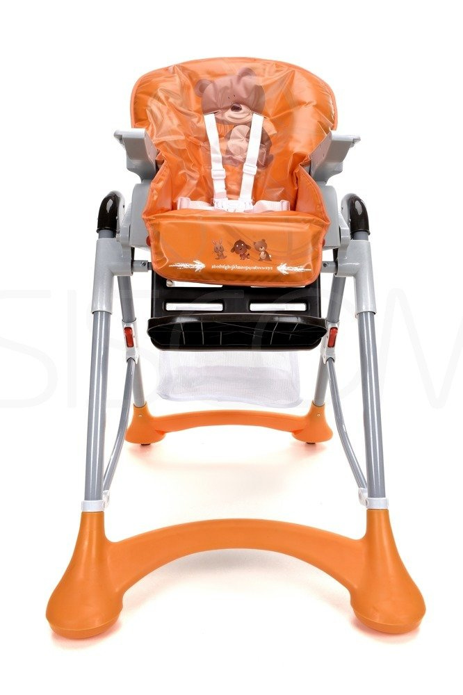 Krzesełko do karmienia Baby Maxi DUŻE- pomarańczowe - obrazek 8