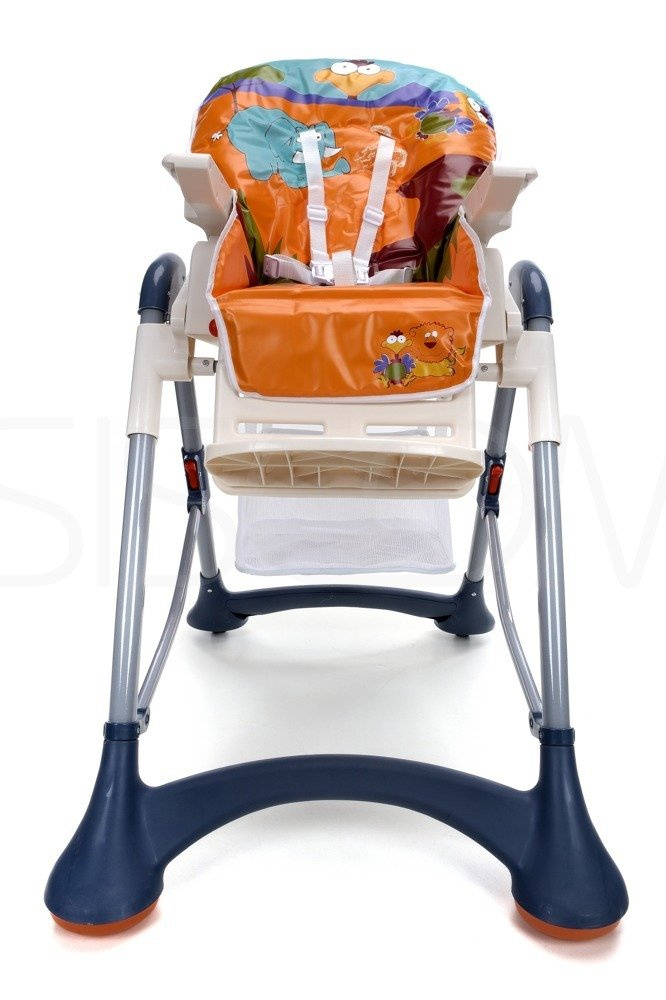 Krzesełko do karmienia Baby Maxi DUŻE- szaro-pomarańczowe - obrazek 7