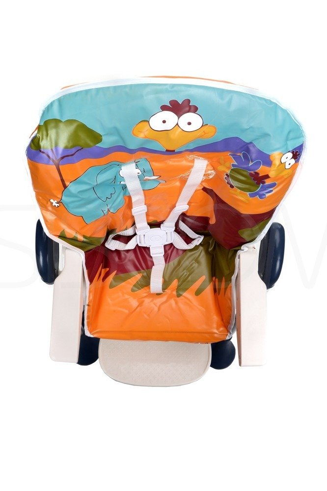 Krzesełko do karmienia Baby Maxi DUŻE- szaro-pomarańczowe - obrazek 8