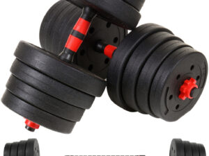 3057_1 Hantle Bitumiczne 30 kg Zestaw 2x15kg z długim gryfem