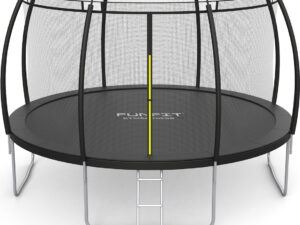 3121_1 Trampolina Ogrodowa Premium dla dzieci 374cm (12FT) z Siatką Wewnętrzną i Drabinką