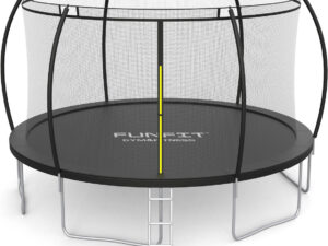 3124_1 Trampolina Ogrodowa Premium dla dzieci 465cm (15FT) z Siatką Wewnętrzną i Drabinką