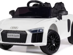 3222_1 Pojazd akumulatorowy na licencji AUDI R8 SPYDER biały