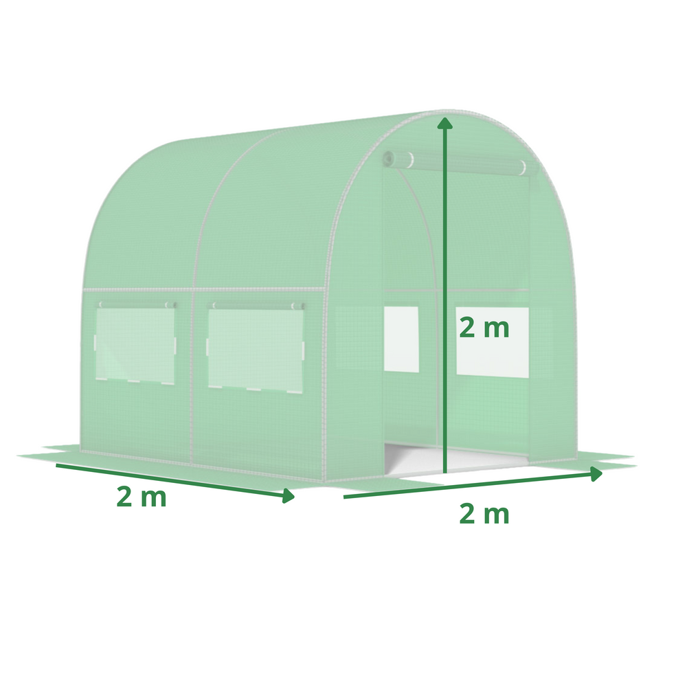 Tunel Foliowy ZIELONY z oknami - 4m2 = 200*200*200 - obrazek 14