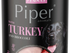 Exclusive Mockups for Branding and Packaging Design Mokra karma dla psa Piper z indykiem i brokułem puszka 800g