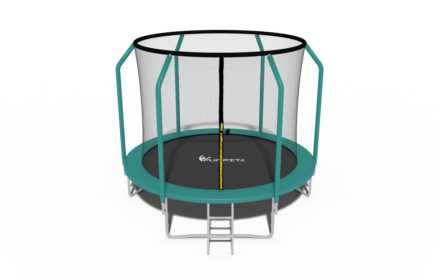 Trampolina Ogrodowa Premium dla dzieci 252cm (8FT) z Siatką Wewnętrzną i Drabinką - obrazek 2