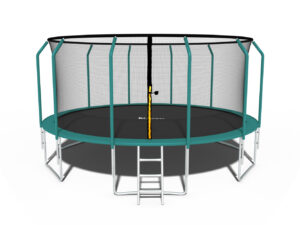 4471_1 Trampolina Ogrodowa Premium dla dzieci 490cm (16FT) z Siatką Wewnętrzną i Drabinką