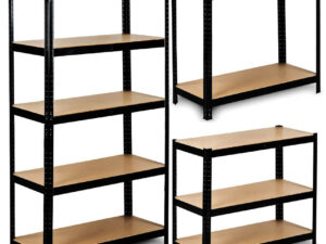 4777_1 Regał metalowy magazynowy 180x90x40 cm czarny
