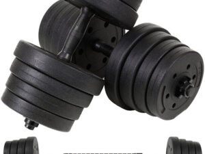 Hantle Bitumiczne 30 kg Zestaw 2x15kg z długim gryfem