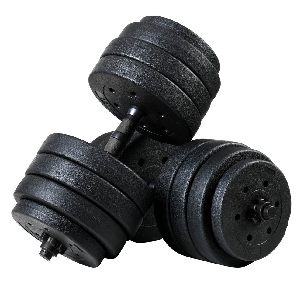 Zestaw Hantli Bitumicznych 40 kg (2x20 kg) – Regulowane Hantle do Ćwiczeń Siłowych