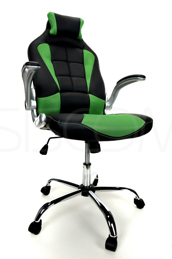 Fotel biurowy Sport czarno-zielony