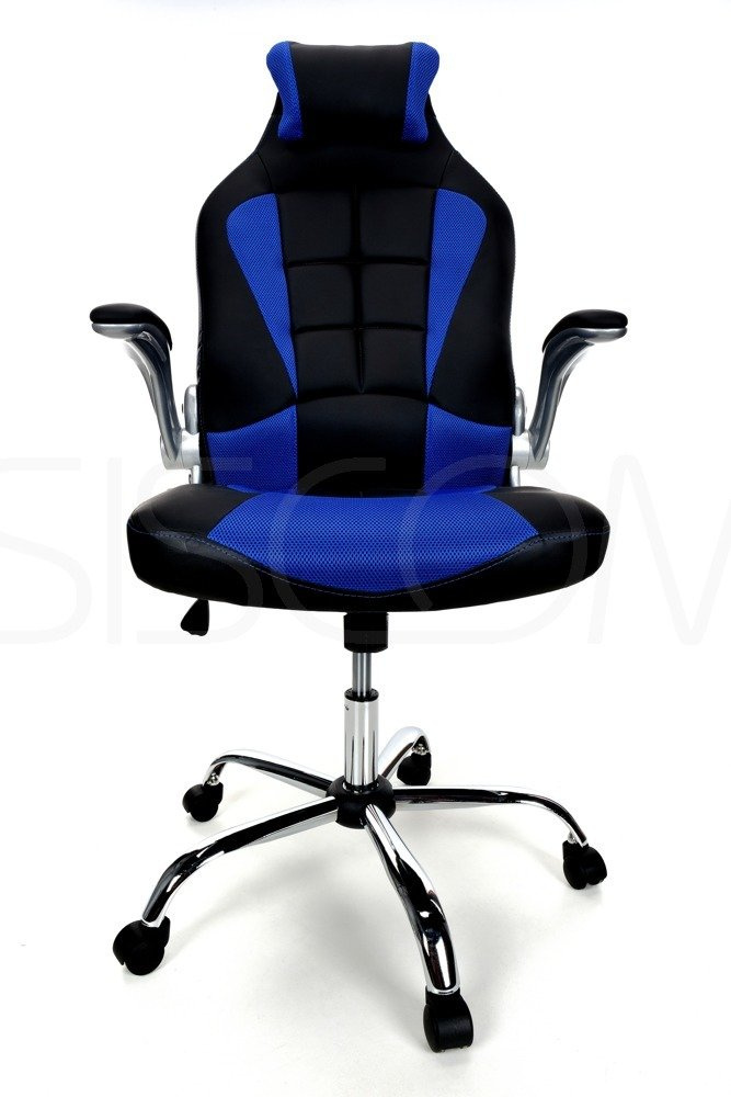 Fotel biurowy Sport czarno-niebieski - obrazek 2