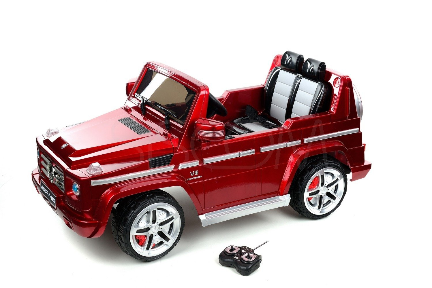 Pojazd elektryczny, na akumulator Mercedes G55 na licencji - czerwony - obrazek 9