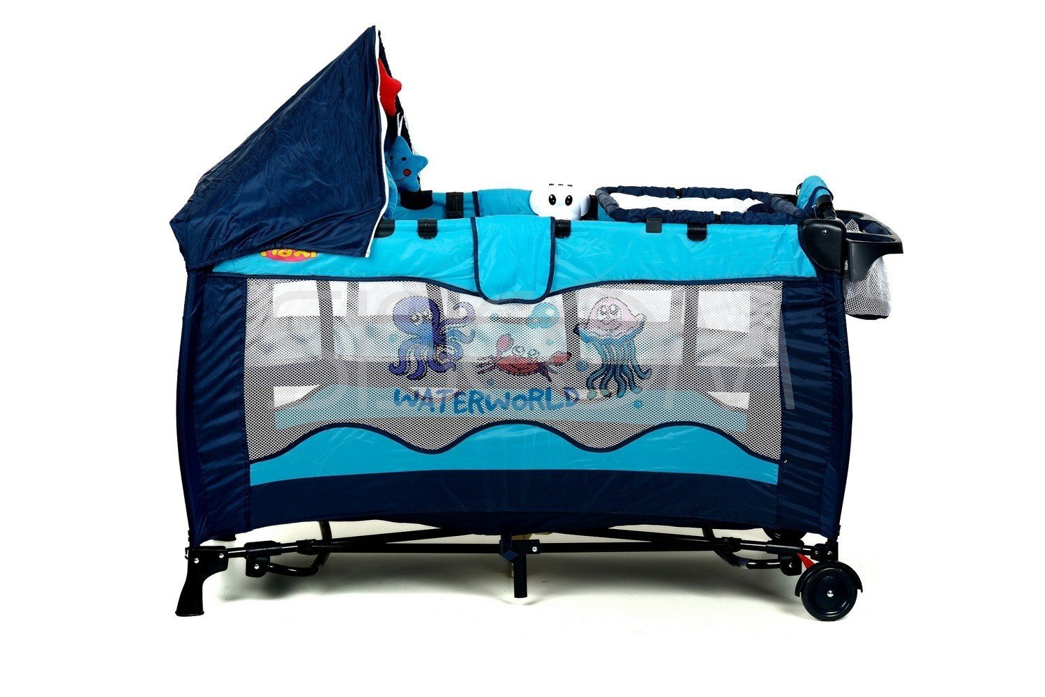 Łóżeczko turystyczne, kojec Premium - ocean - obrazek 17
