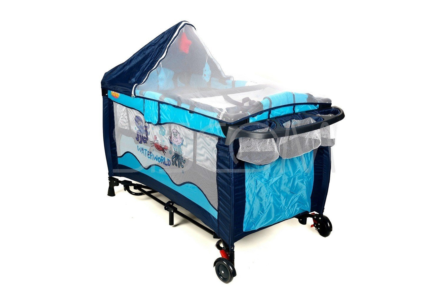 Łóżeczko turystyczne, kojec Premium - ocean - obrazek 37
